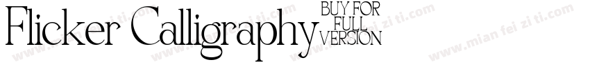 Flicker Calligraphy字体转换